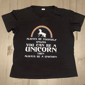 Black Unicorn Graphic T-shirt